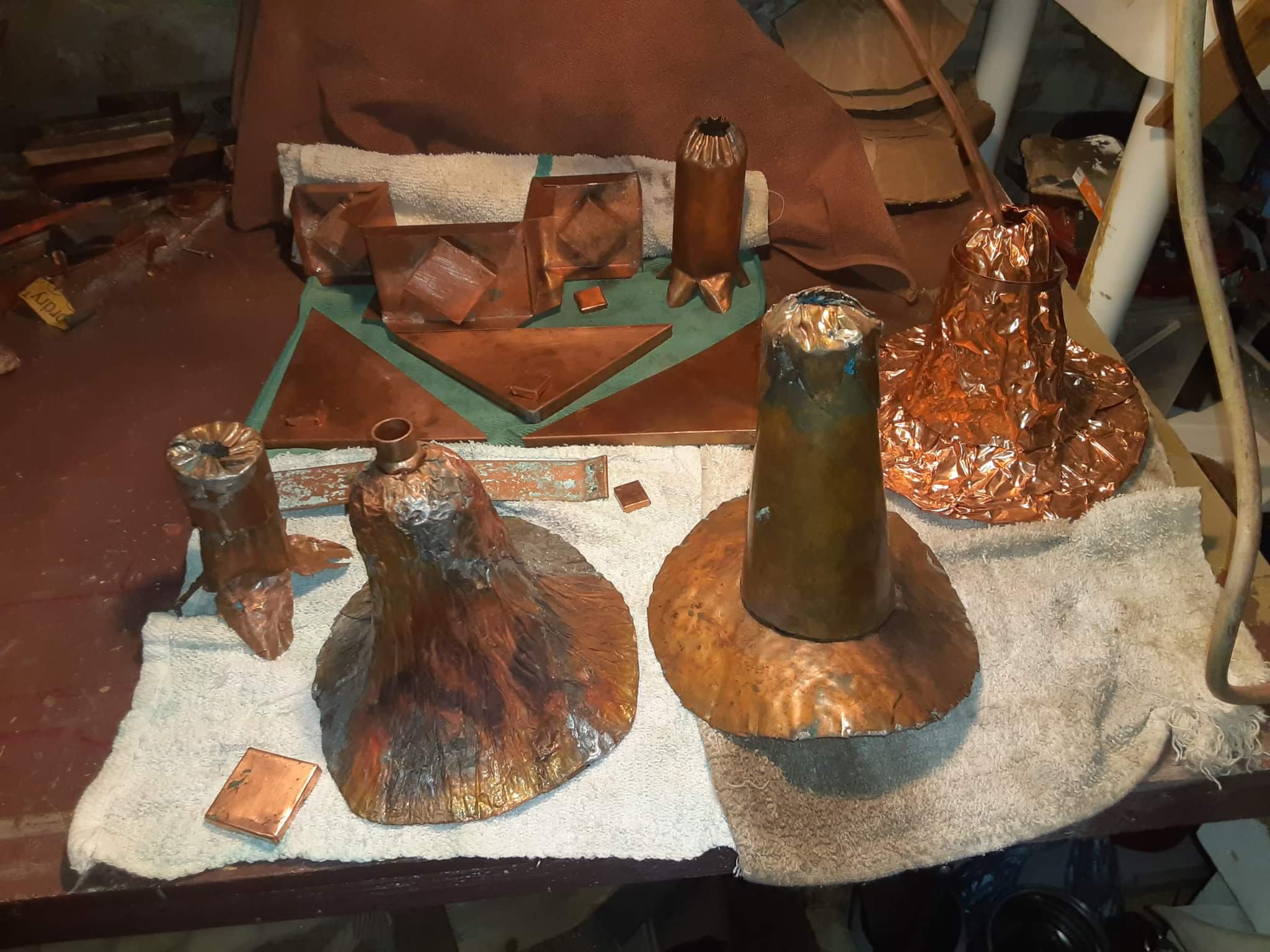 Custom copper garden lamps